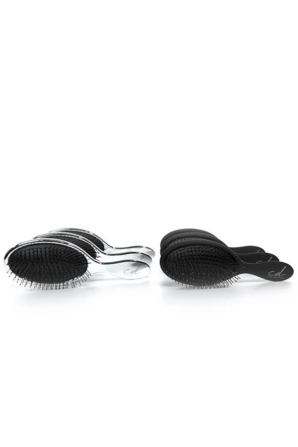 Brosse Démêlante Classique Noire - Lot de 6