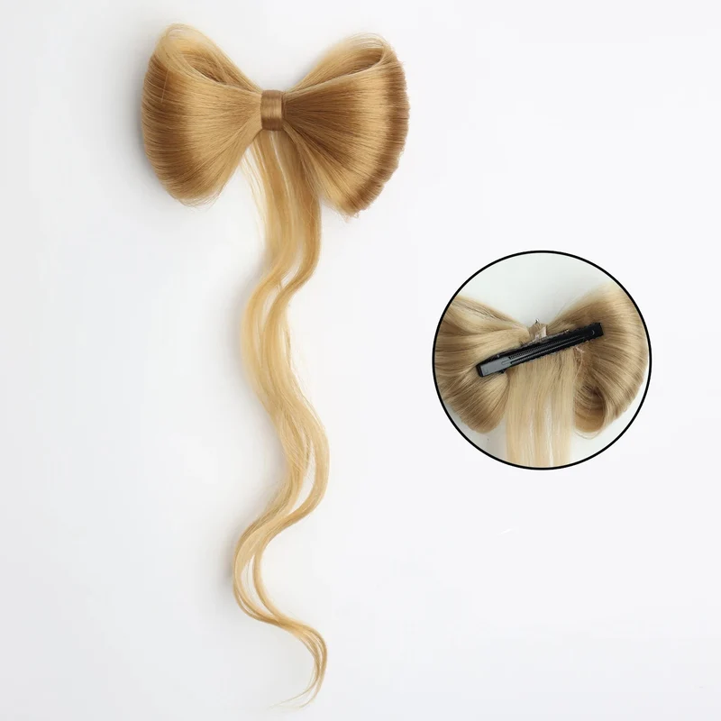 Postiche Cheveux Papillon Nœud - Extension Mèches Ondulées