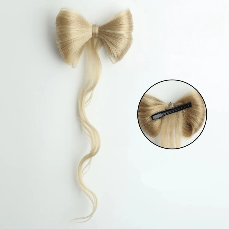 Postiche Cheveux Papillon Nœud - Extension Mèches Ondulées