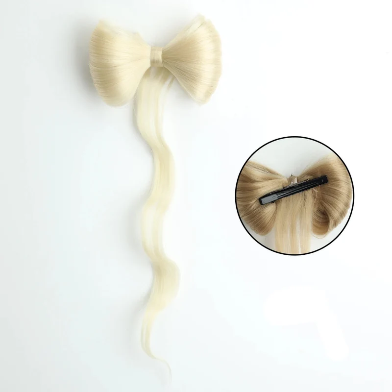 Postiche Cheveux Papillon Nœud - Extension Mèches Ondulées