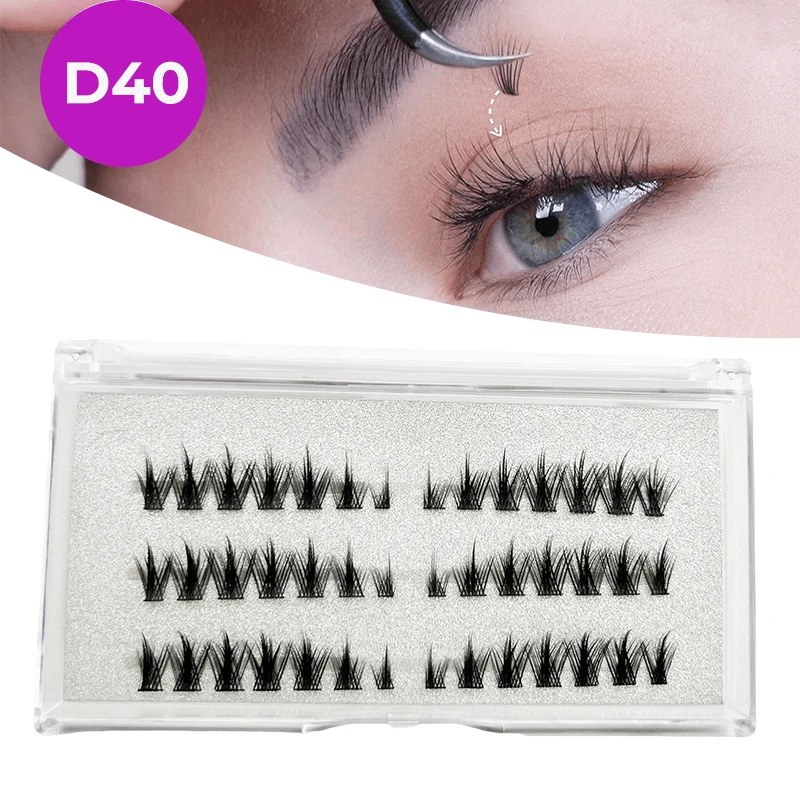 Extensions de cils DIY en grappes de cils - D40
