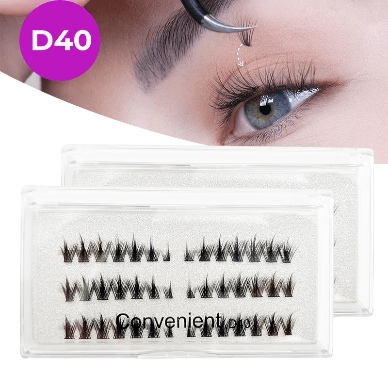 Extensions de cils DIY en grappes de cils - D40