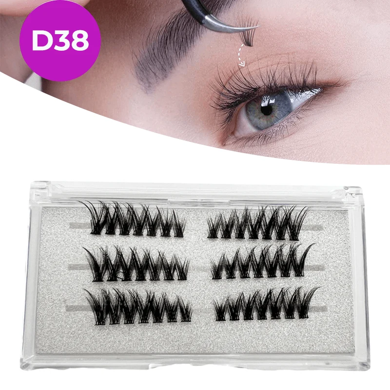 Extensions de cils DIY en grappes de cils -D38