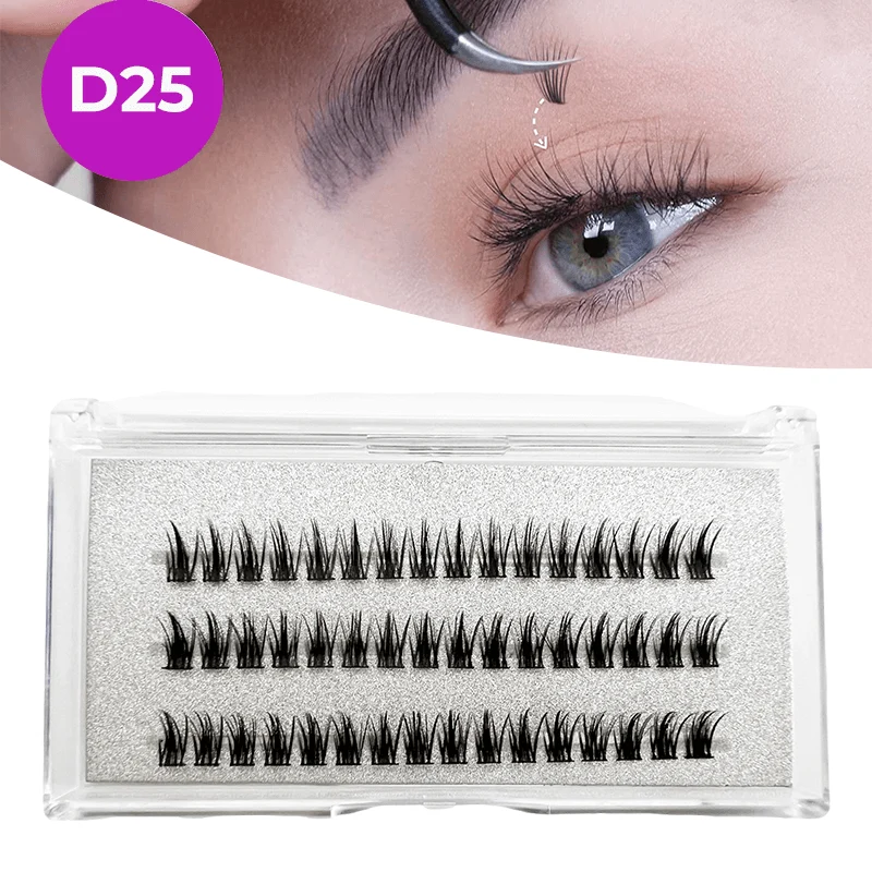Extensions de cils DIY en grappes de cils -D25