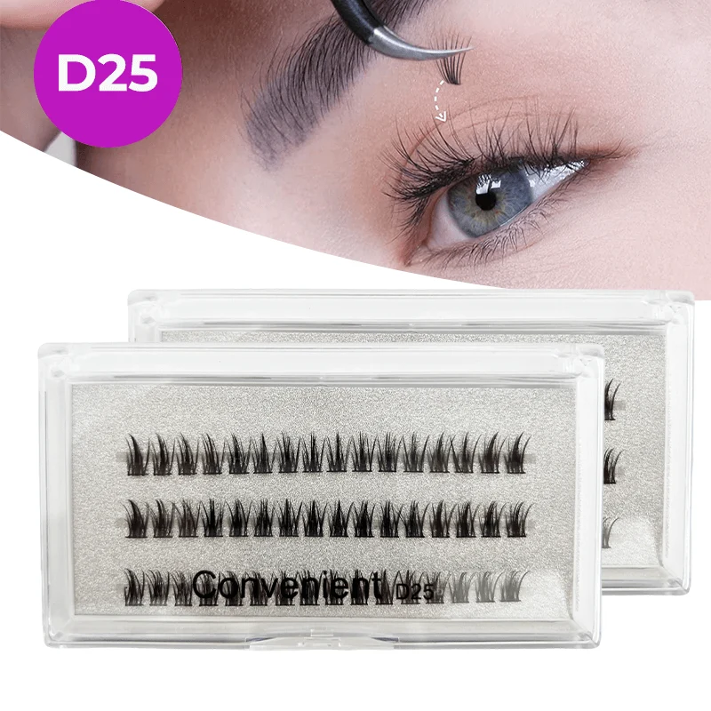 Extensions de cils DIY en grappes de cils -D25