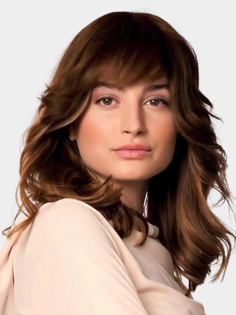 Frange à clip cheveux naturel