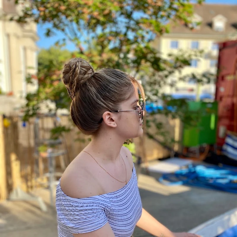 chouchou en cheveux naturels