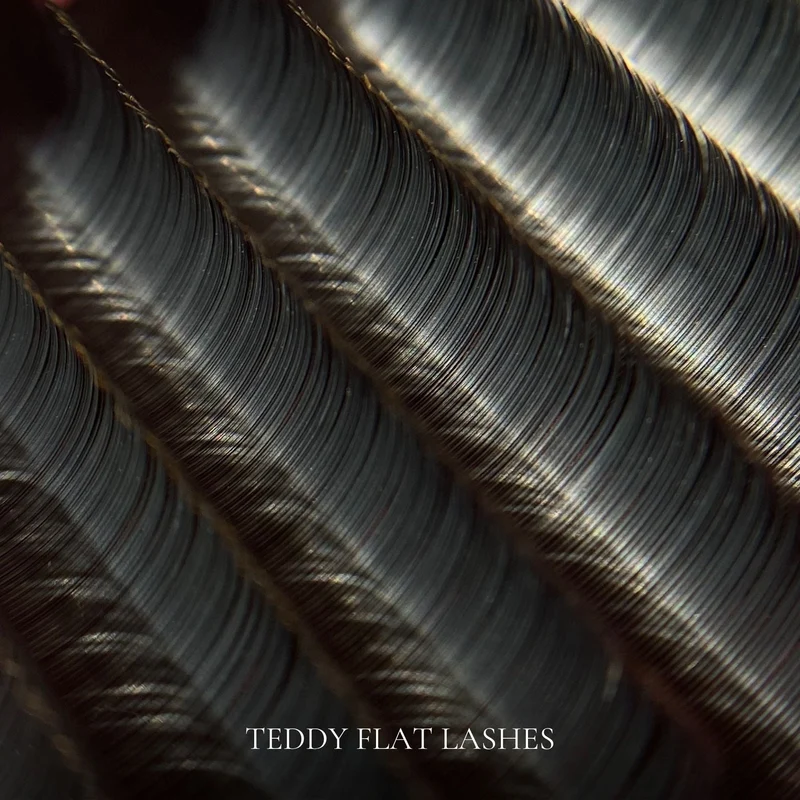Teddy Flat Lashes – Extensions de cils cil à cil – Base plate – Taille unique
