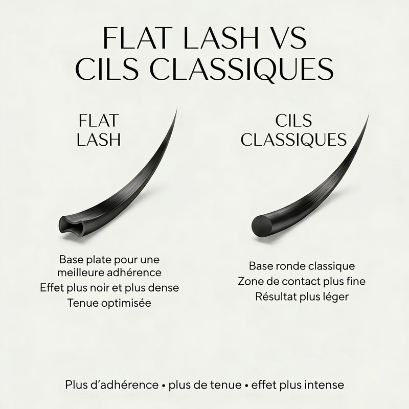 Flat Lashes MIX – Extensions de cils cil à cil (base plate / ellipse)