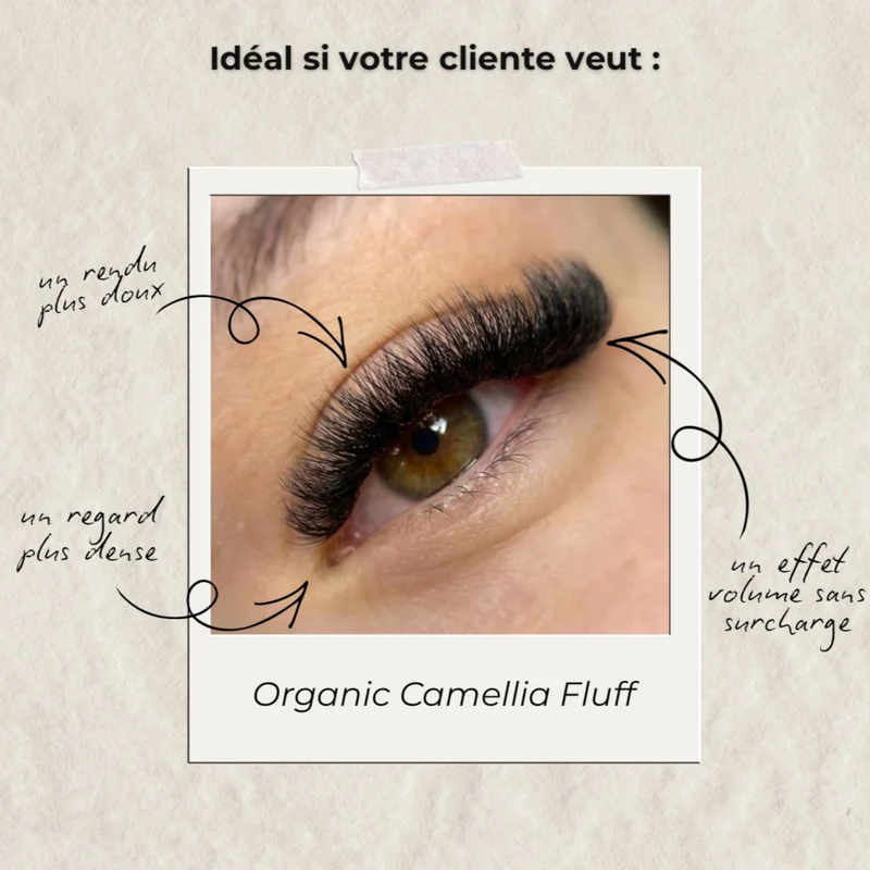 Organic Camélia Fluff – Easy Fan effet fluffy ultra aérien