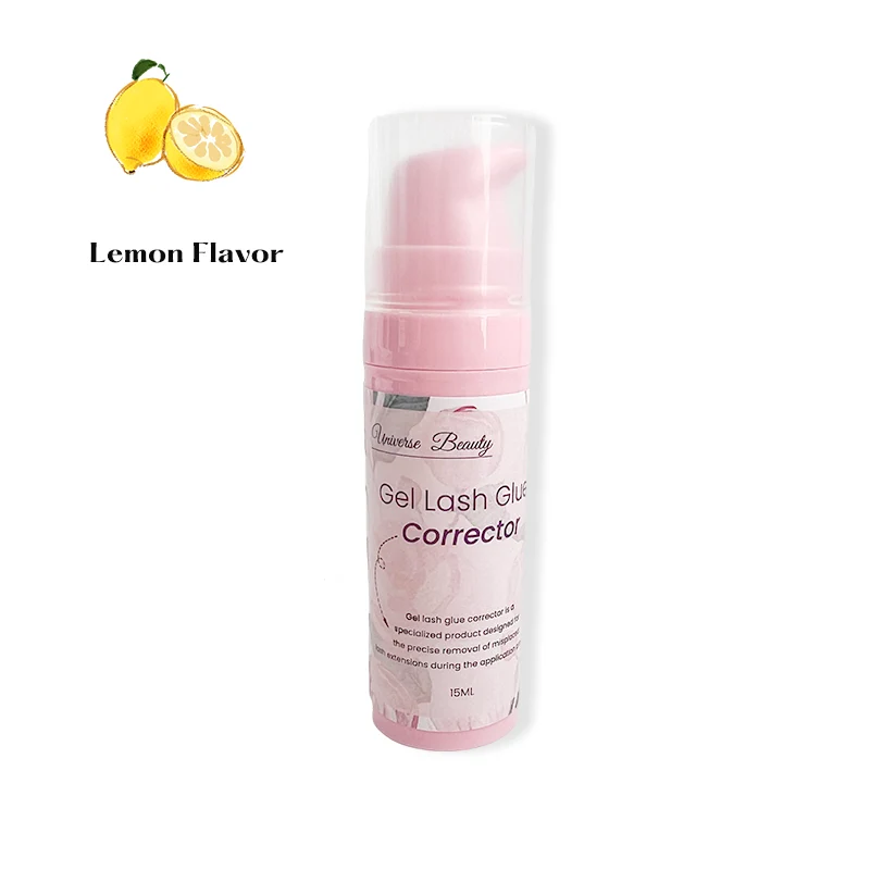 Dissolvant correcteur de colle à cils en gel à saveur de citron