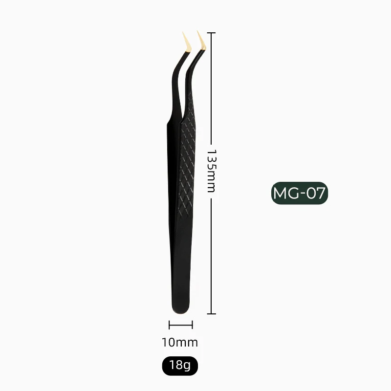 Pincettes légères de haute précision MG-07 pour extensions de cils