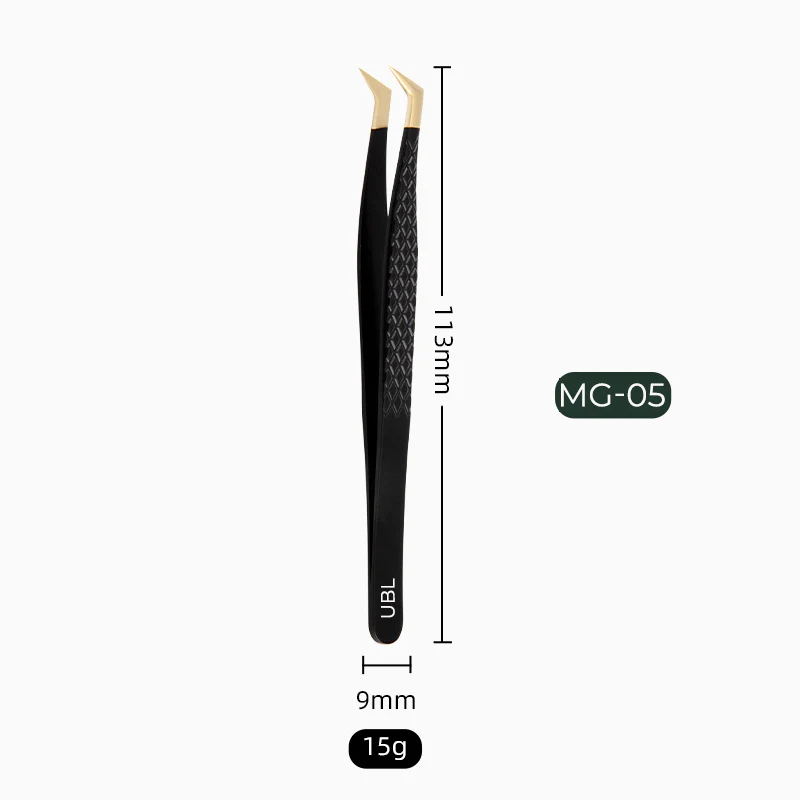 Pincettes légères de haute précision MG-05 pour extensions de cils
