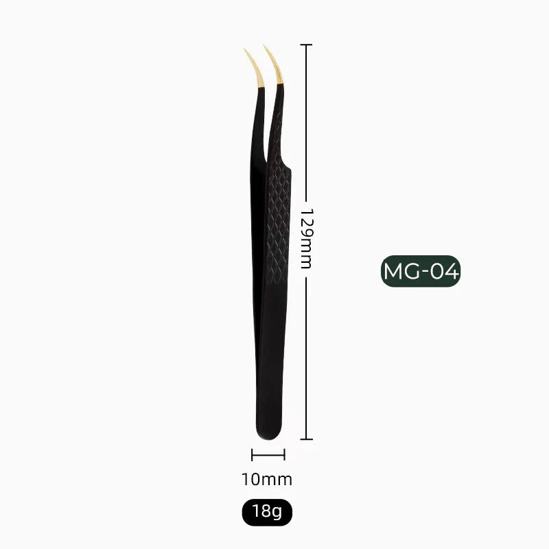 Pincettes légères de haute précision MG-04 pour extensions de cils
