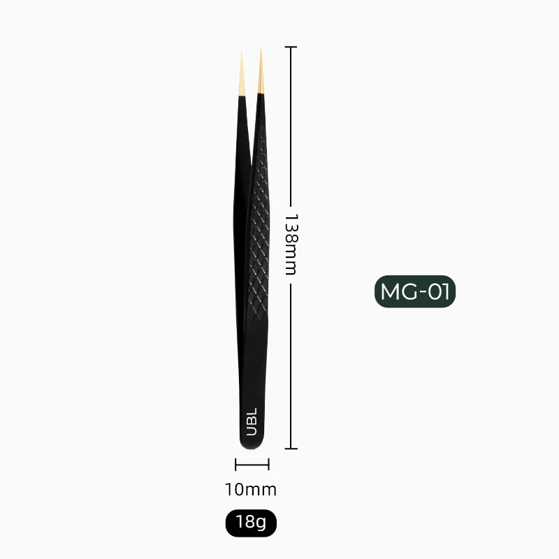 Pincettes légères de haute précision MG-01 pour extensions de cils
