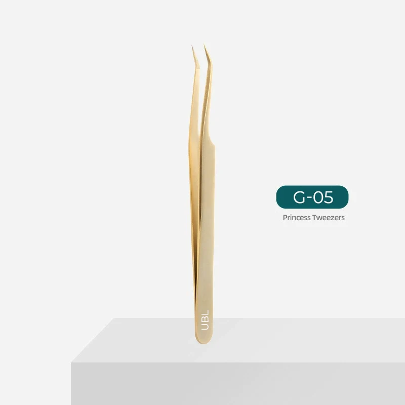 G05-Pince dorée pour extensions de cils
