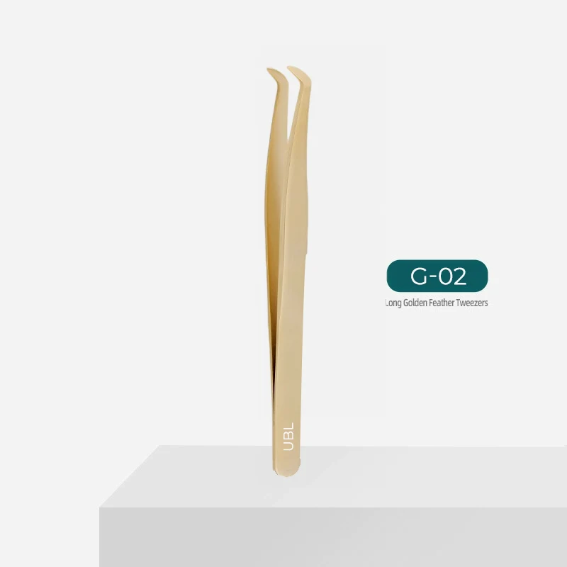 G02-Pince dorée pour extensions de cils