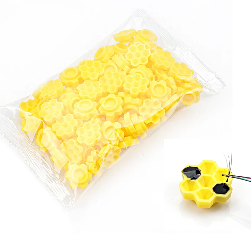 Tasse de colle d'extension de cils en forme de nid d'abeille