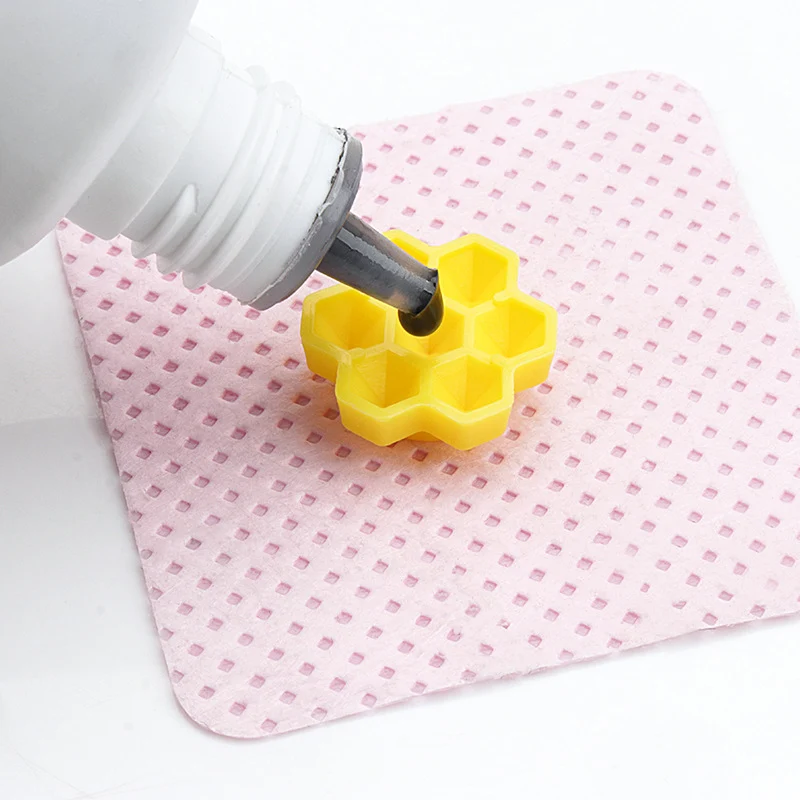 Tasse de colle d'extension de cils en forme de nid d'abeille