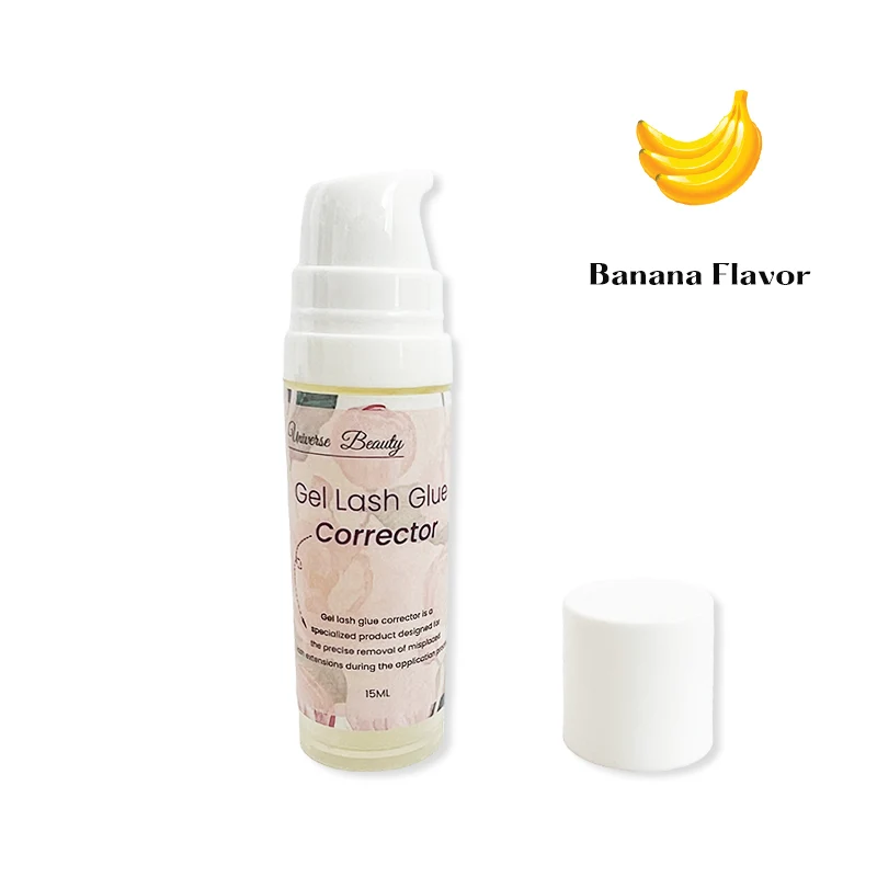 Dissolvant correcteur de colle à cils en gel saveur banane