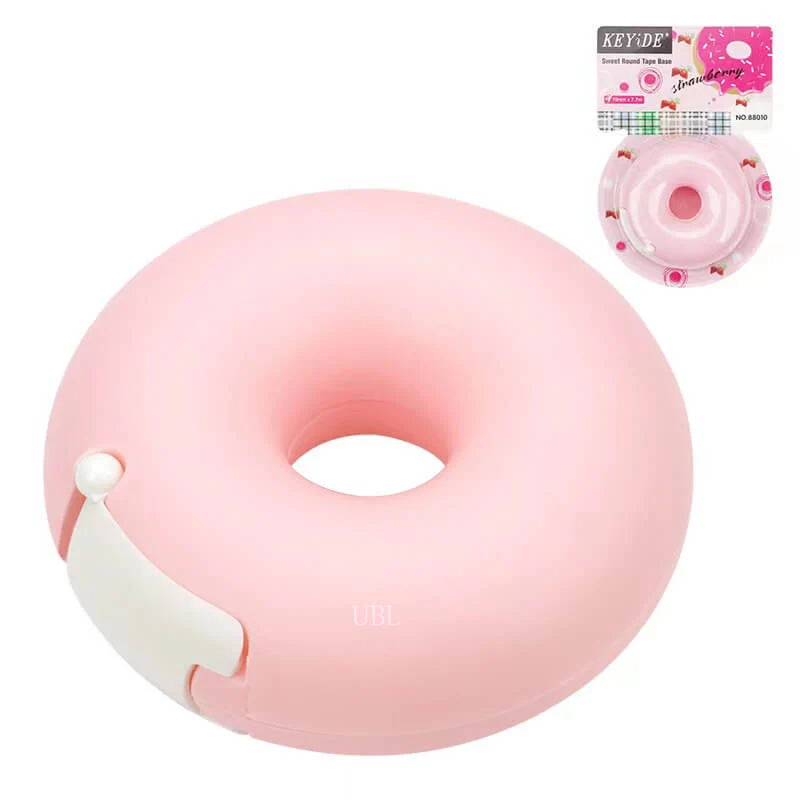Coupe-ruban rose en forme de beignet