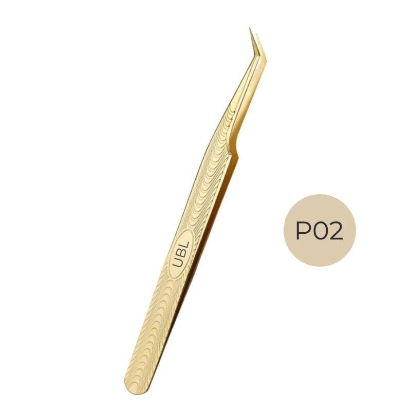 Kit de pinces dorées Phenix pour extensions de cils