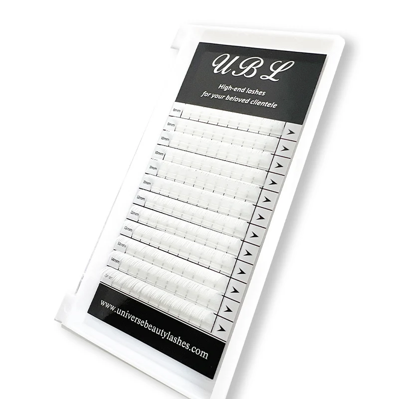 Cils de couleur blanche 0.07 Extensions de cils Premium