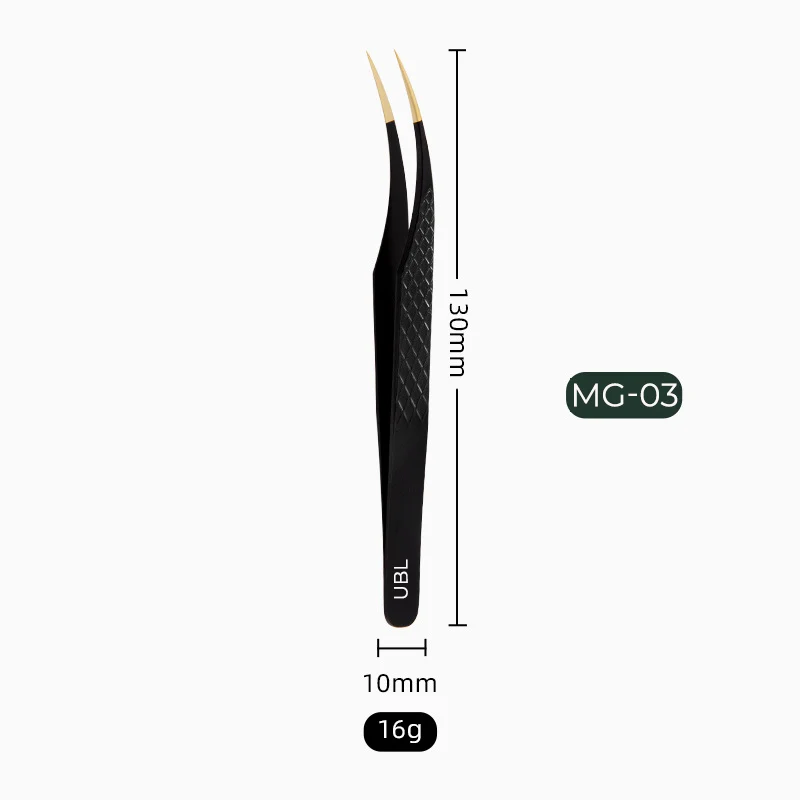 Kit de pincettes légères de haute précision MG pour extensions de cils