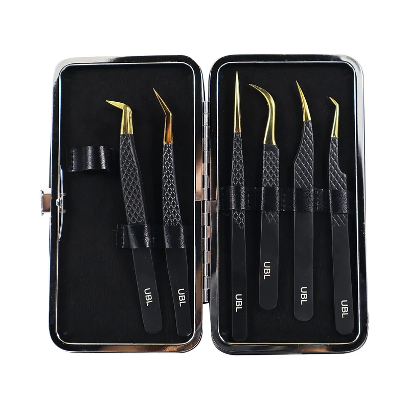 Kit de pincettes légères de haute précision MG pour extensions de cils