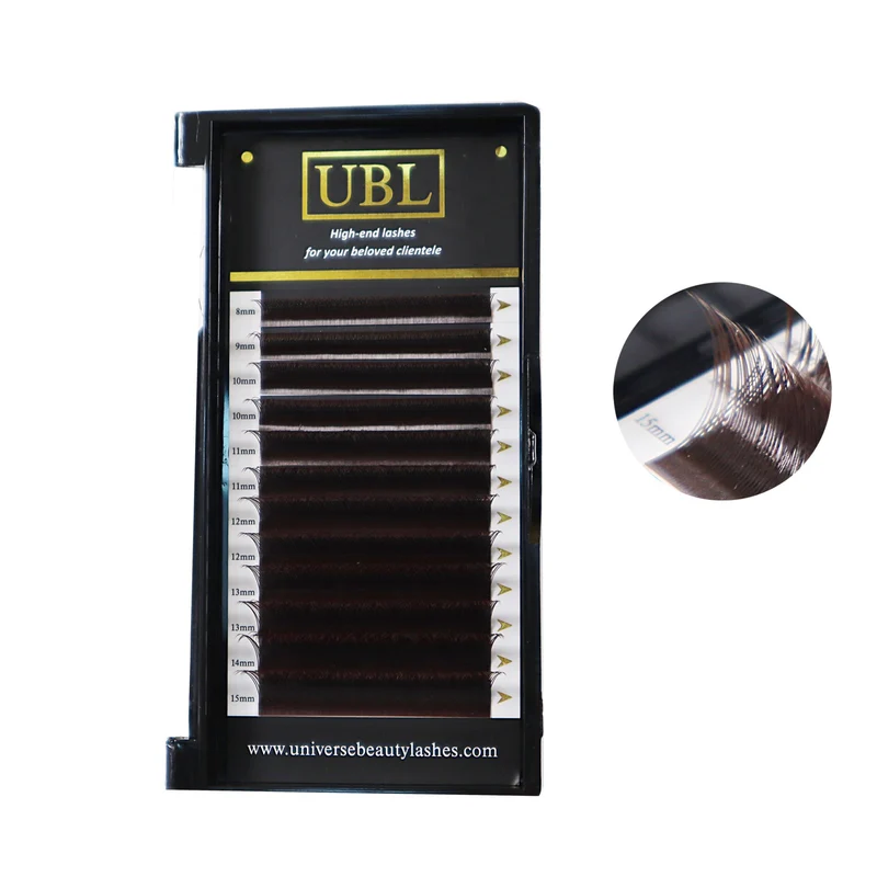 Extensions de cils de couleur marron 0.07 YY
