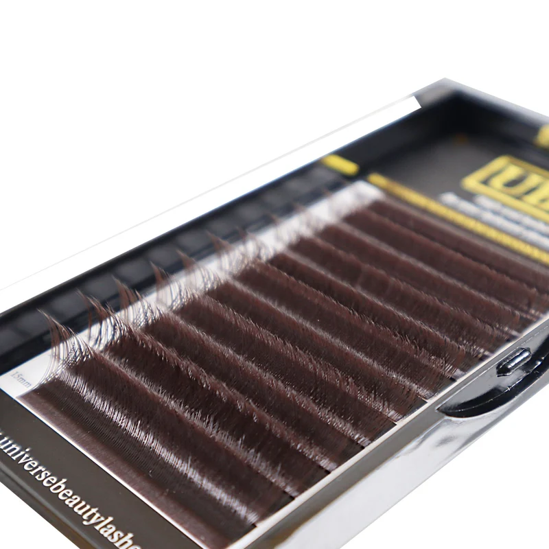 Extensions de cils de couleur marron 0.07 YY