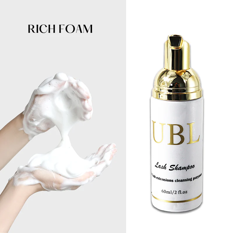 Nettoyant pour extensions de cils 60ML - Shampoing pour cils sans huile pour extensions