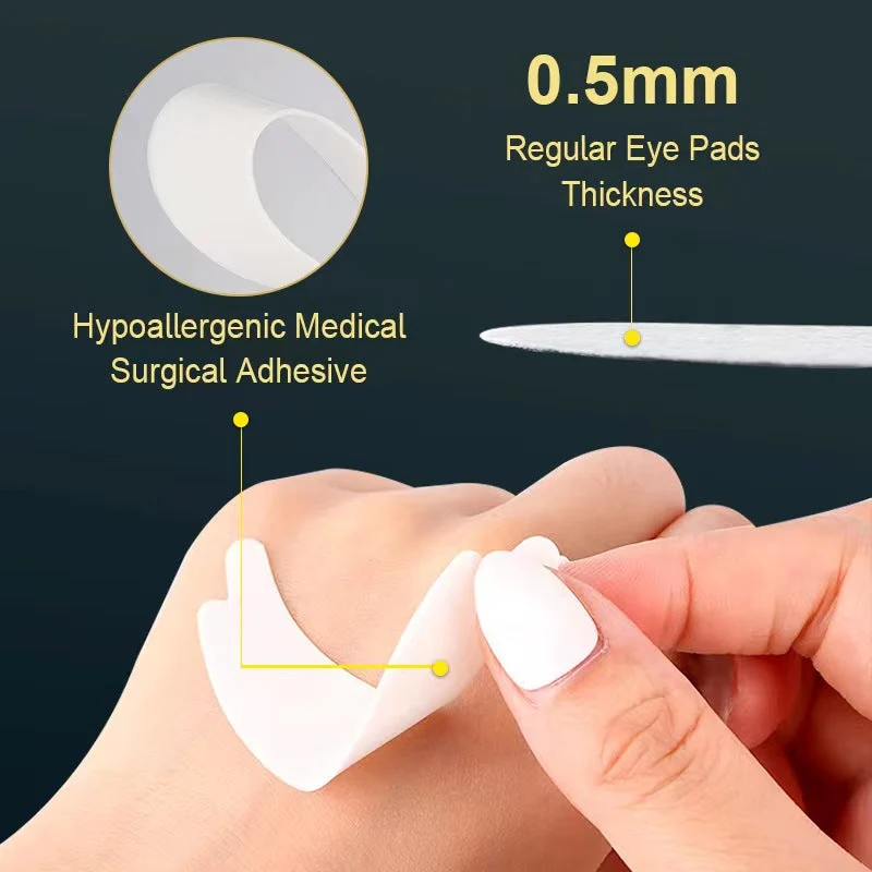 Coussinets fins en micromousse de 0.5mm pour extensions de cils, 50 pièces/sac