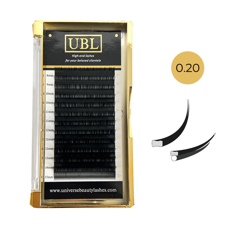 Cils plats ellipses de 0.20 mm en gros