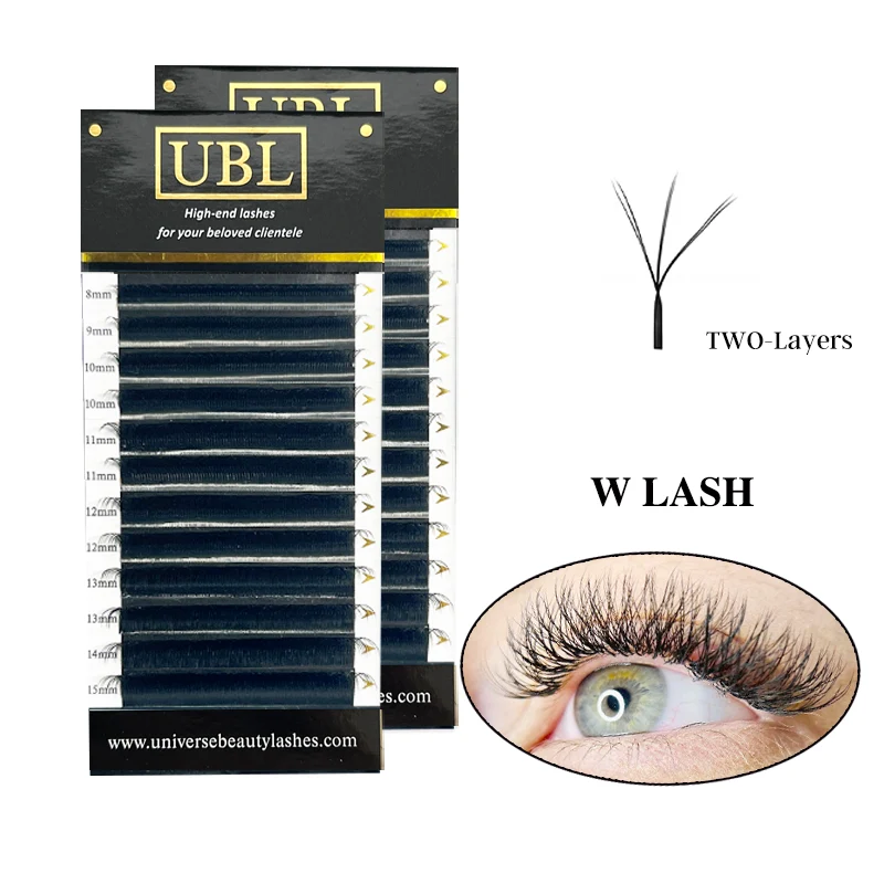 Extensions de cils en W 0.07 mm