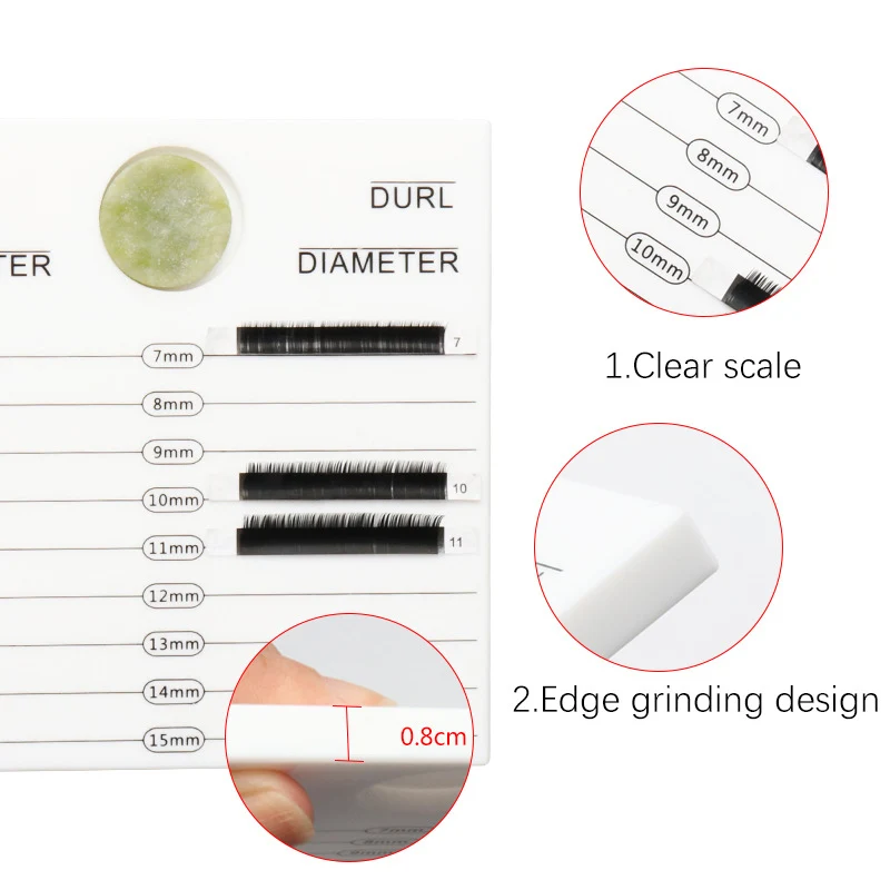 Palette de cils et de colle en verre pour extensions de cils
