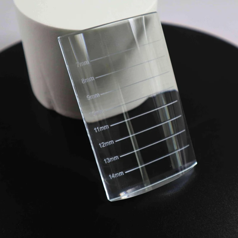 Palette en verre cristal en forme de U pour extensions de cils