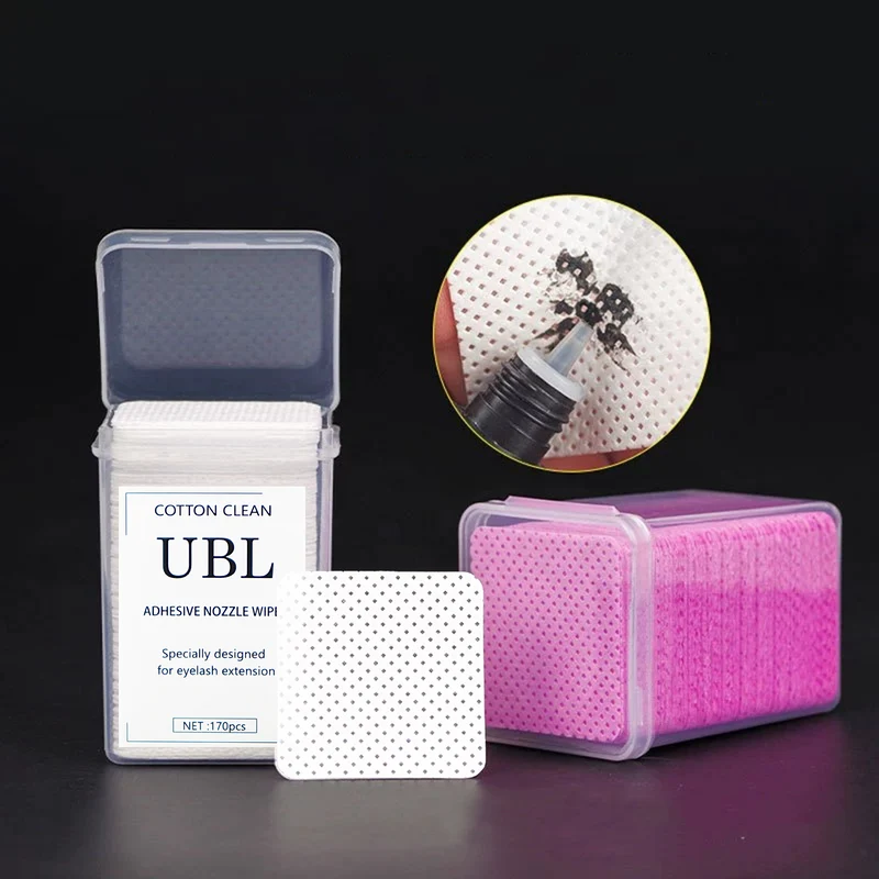 Lingettes non pelucheuses pour nettoyer les buses de colle et les pinces à colle pour extensions de cils