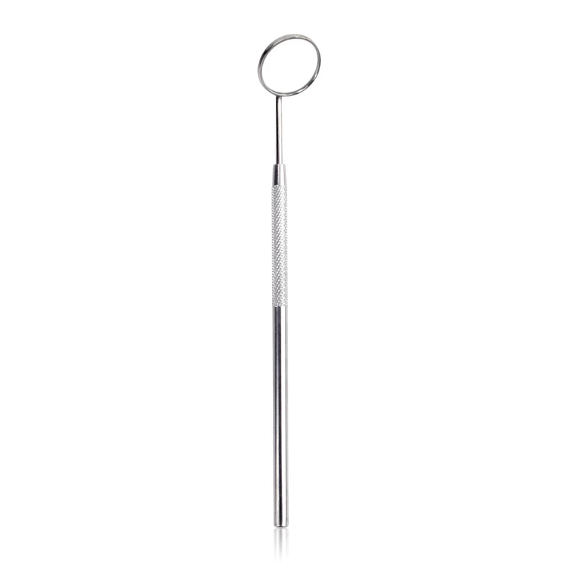 Miroir d'extension de cils en acier inoxydable de couleur argentée
