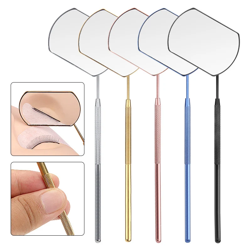 Grand miroir d'extension de cils en acier inoxydable
