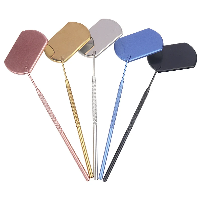 Grand miroir d'extension de cils en acier inoxydable