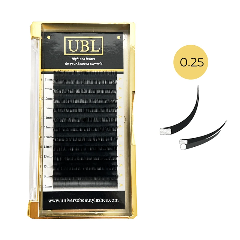 Extensions de cils plats ellipses 0.25