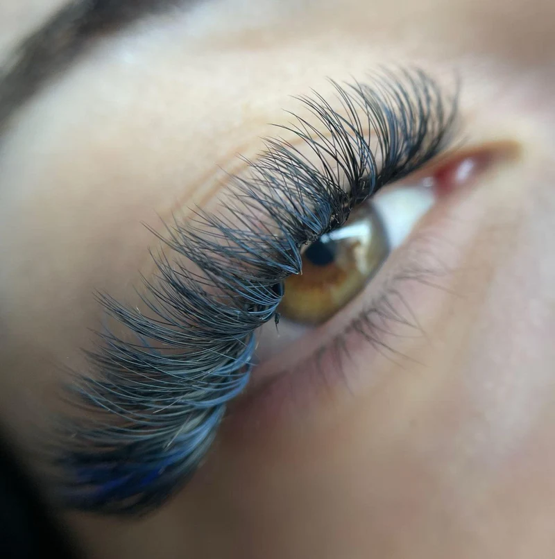 Classic Love & Khaki – Extensions de cils bleu canard & vert kaki