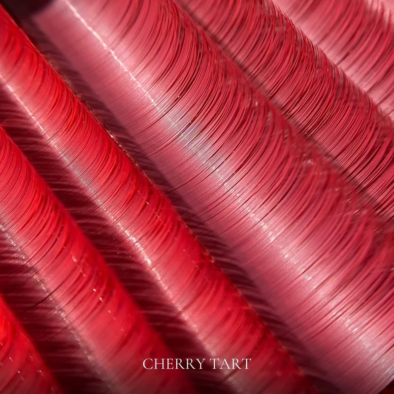 Classic Cherry Tart – Extensions de cils rouges cerise – Cil à cil couleur