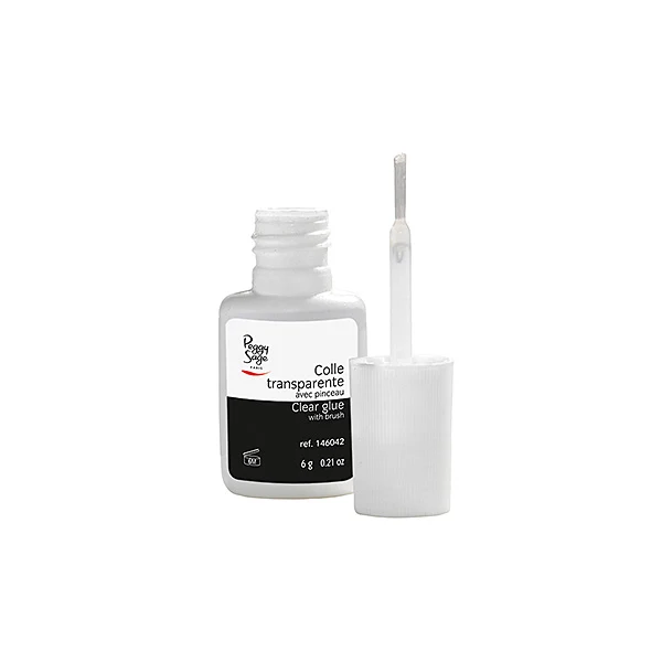 Colle pour ongles transparente avec pinceau - 146042