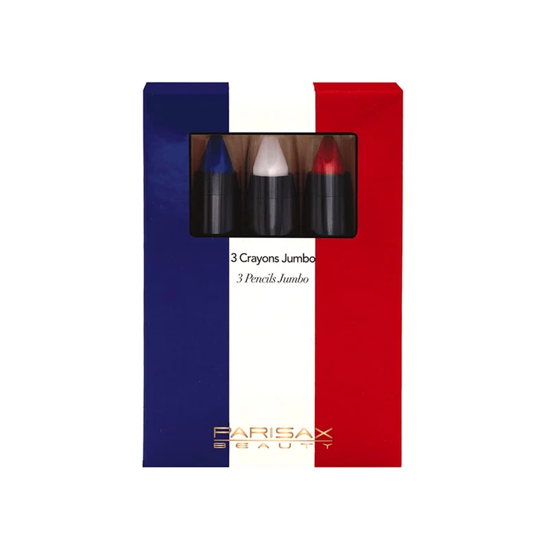 Kit 3 Crayons Jumbo Bleu Blanc Rouge