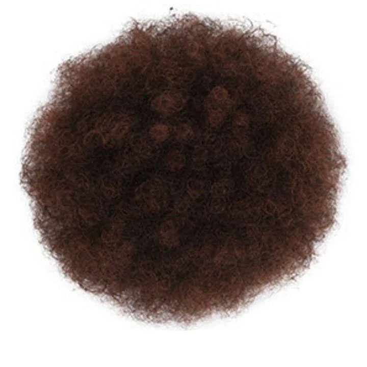 Postiche Afro Puff Châtain