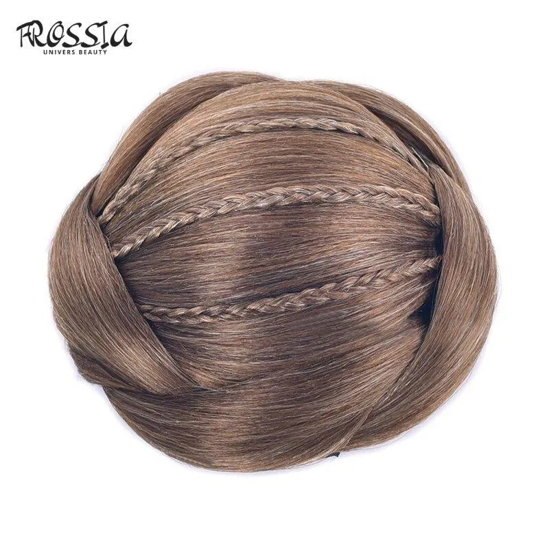 Chignon avec Tresse Châtain