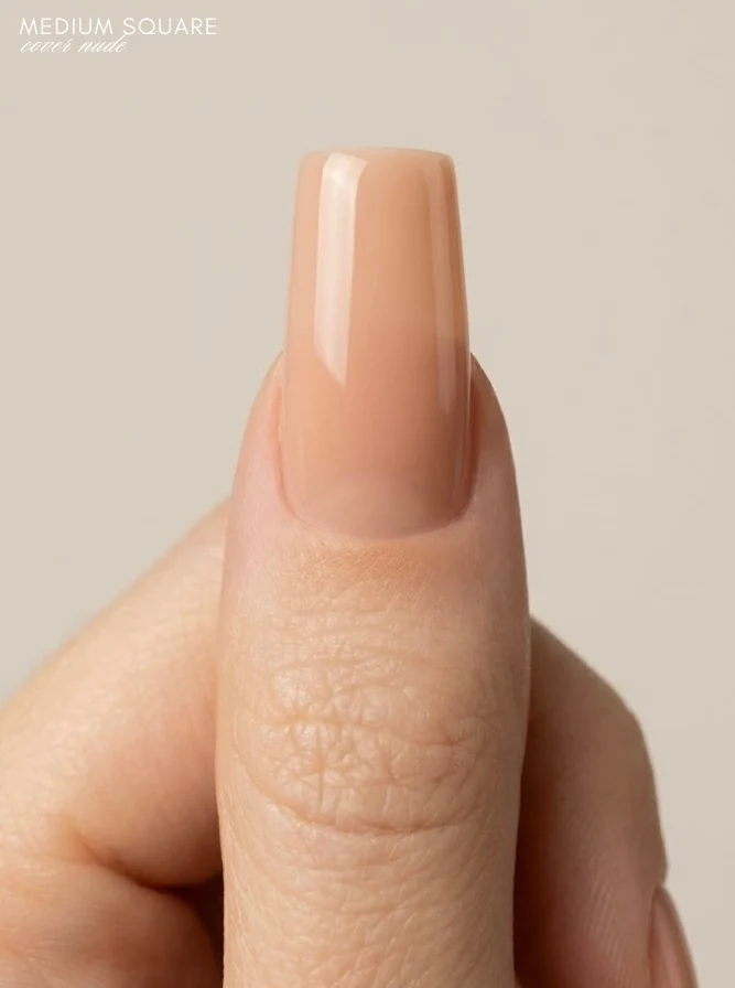 Gummy tips cover nude "Medium Square"