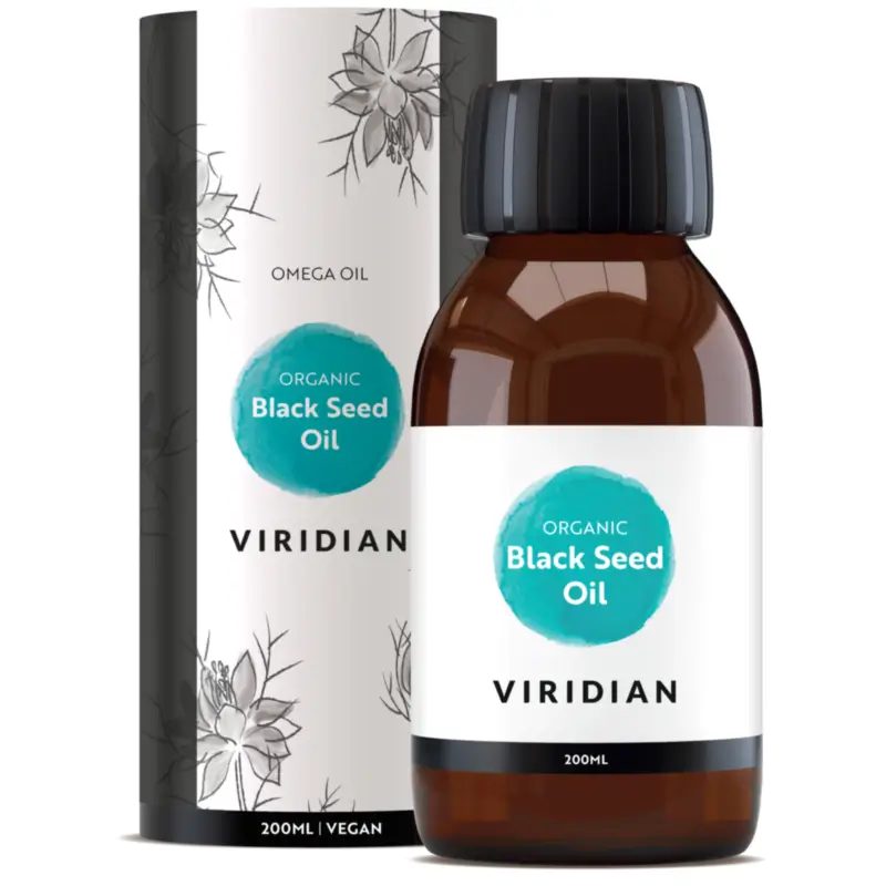 Viridian Huiles nutritionnelles Huile de cumin noir bio, 200 ml